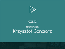 Tablet Screenshot of krzysztofgonciarz.com